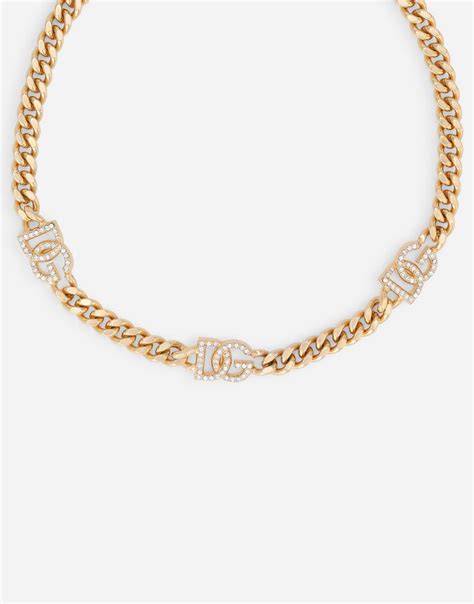 collana dolce gabbana acciaio|COLLANA in Gold for Women .